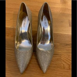Gold Sparkly Nine West Heels